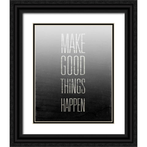 Make Things Happen Black Ornate Wood Framed Art Print with Double Matting by SD Graphics Studio