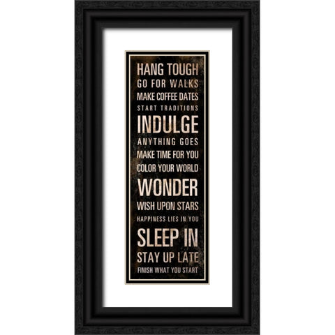 Hang Tough Black Ornate Wood Framed Art Print with Double Matting by SD Graphics Studio