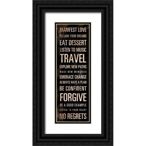 Manifest Love Black Ornate Wood Framed Art Print with Double Matting by SD Graphics Studio
