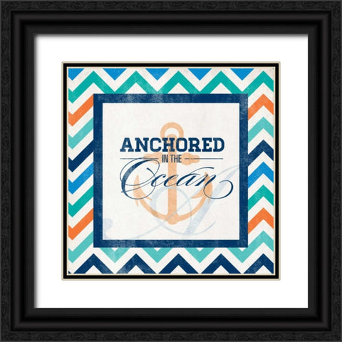Anchored Black Ornate Wood Framed Art Print with Double Matting by SD Graphics Studio