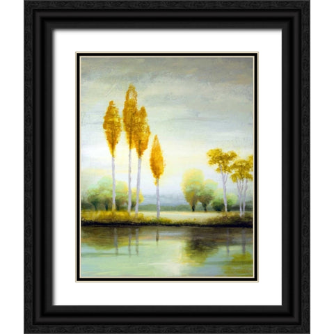 September Calm I Black Ornate Wood Framed Art Print with Double Matting by Marcon, Michael