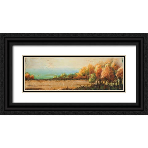 Gold River I Black Ornate Wood Framed Art Print with Double Matting by Pinto, Patricia