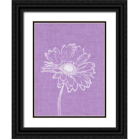 Purple Daisies I Black Ornate Wood Framed Art Print with Double Matting by Peck, Gail