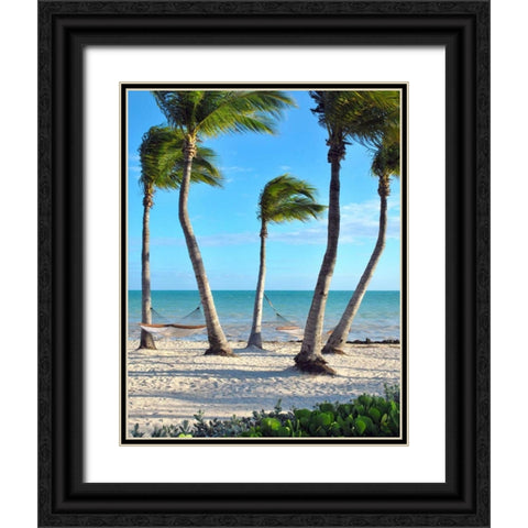 Shoreside Retreat Black Ornate Wood Framed Art Print with Double Matting by Peck, Gail