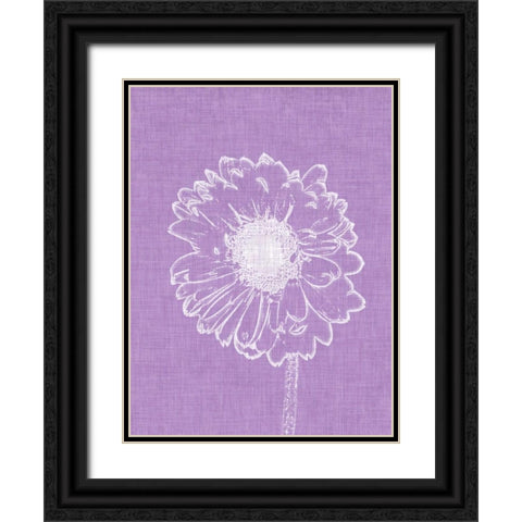 Purple Daisies II Black Ornate Wood Framed Art Print with Double Matting by Peck, Gail
