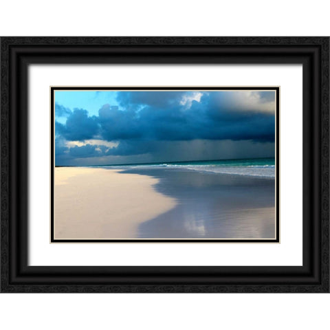 Blue Sky Beach II Black Ornate Wood Framed Art Print with Double Matting by Rodriguez, Jairo