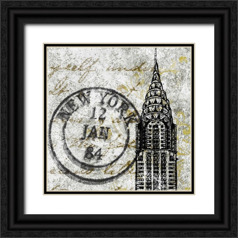 World Travel Border I Black Ornate Wood Framed Art Print with Double Matting by Navas, Emily