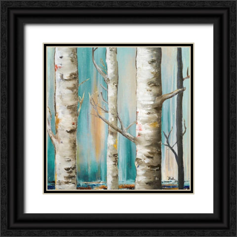 Birch Forest I Black Ornate Wood Framed Art Print with Double Matting by Pinto, Patricia