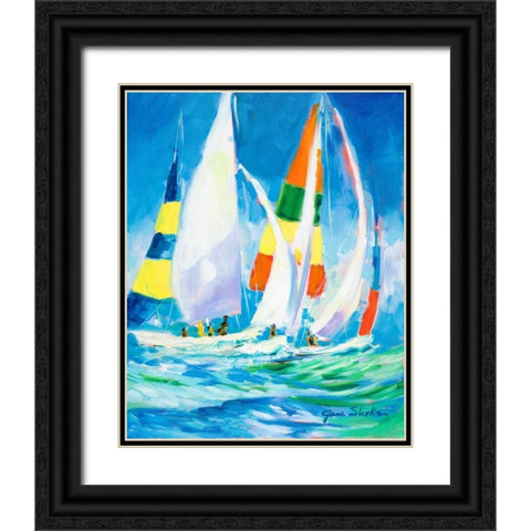 Come Sail Away Black Ornate Wood Framed Art Print with Double Matting by Slivka, Jane