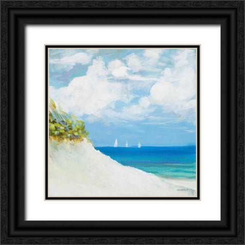 Seaside I Black Ornate Wood Framed Art Print with Double Matting by Meneely, Dan