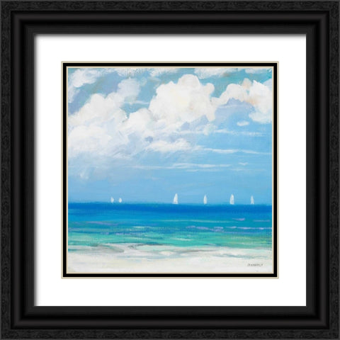 Seaside II Black Ornate Wood Framed Art Print with Double Matting by Meneely, Dan