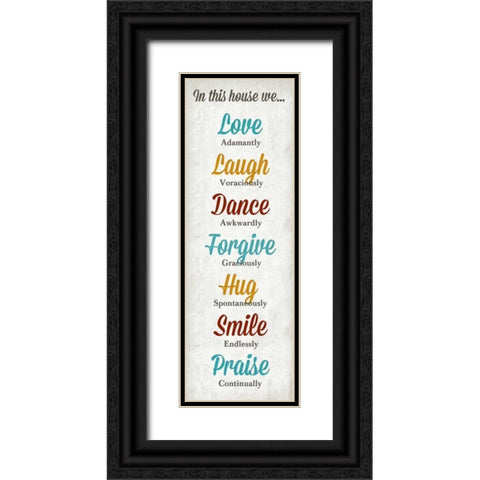 In this House Black Ornate Wood Framed Art Print with Double Matting by SD Graphics Studio