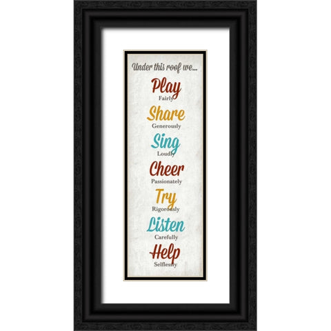 Under this Roof Black Ornate Wood Framed Art Print with Double Matting by SD Graphics Studio