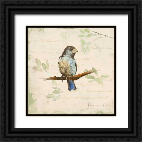 Bird Scene II Black Ornate Wood Framed Art Print with Double Matting by Loreth, Lanie