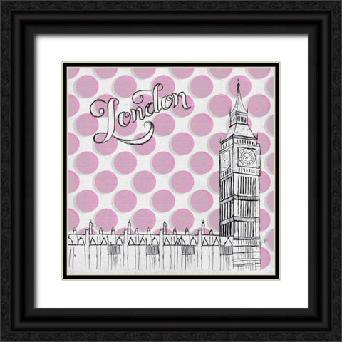 Textile London Black Ornate Wood Framed Art Print with Double Matting by Ritter, Gina