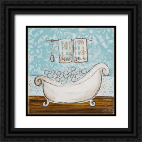 Yours and Mine I Black Ornate Wood Framed Art Print with Double Matting by Ritter, Gina