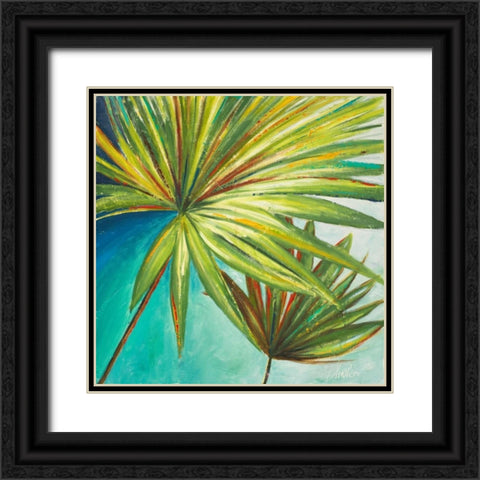 New Palmera II Black Ornate Wood Framed Art Print with Double Matting by Pinto, Patricia