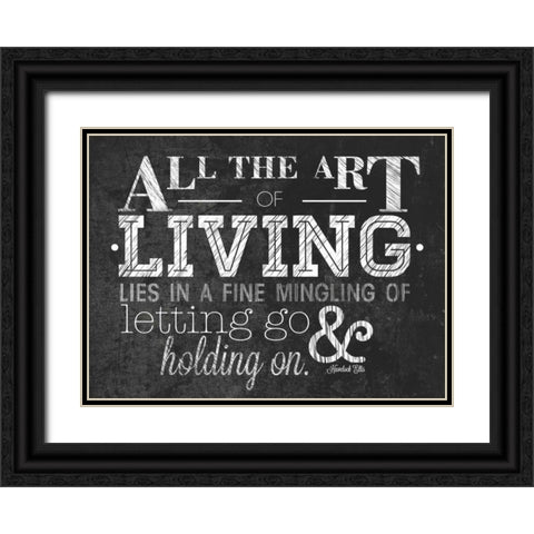 Art of Living with Border Black Ornate Wood Framed Art Print with Double Matting by Sundance Studio
