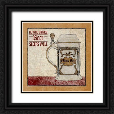 Stein I Black Ornate Wood Framed Art Print with Double Matting by SD Graphics Studio