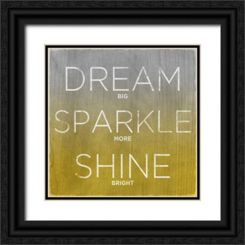 Dream Sparkle Shine Black Ornate Wood Framed Art Print with Double Matting by Sundance Studio