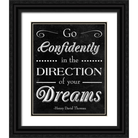 Direction of your Dreams Black Ornate Wood Framed Art Print with Double Matting by SD Graphics Studio