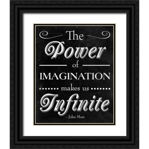 Power of Imagination Black Ornate Wood Framed Art Print with Double Matting by SD Graphics Studio
