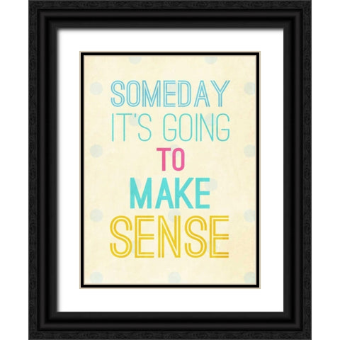 Sense Black Ornate Wood Framed Art Print with Double Matting by SD Graphics Studio