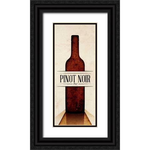 Vintage Wine I Black Ornate Wood Framed Art Print with Double Matting by SD Graphics Studio