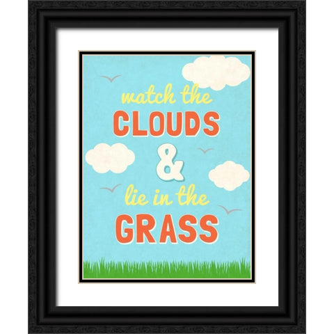 Watch the Clouds Black Ornate Wood Framed Art Print with Double Matting by SD Graphics Studio