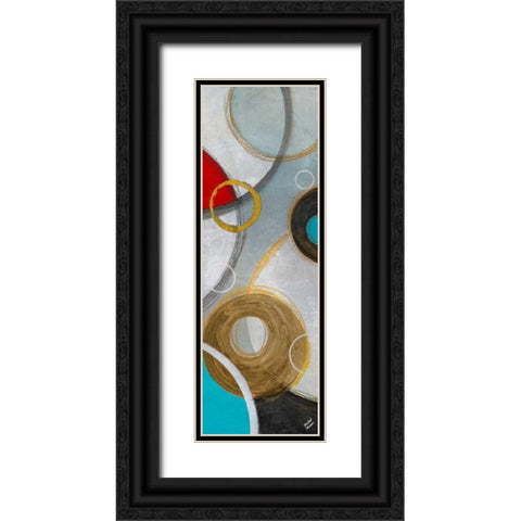 Playful Abstract II Black Ornate Wood Framed Art Print with Double Matting by Marcon, Michael