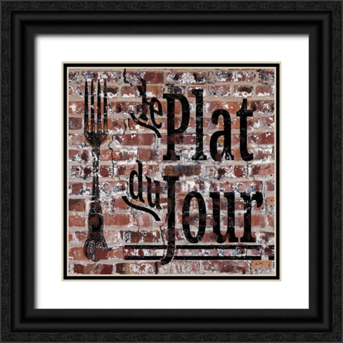 Du Jour I Black Ornate Wood Framed Art Print with Double Matting by Edwins, Hugo