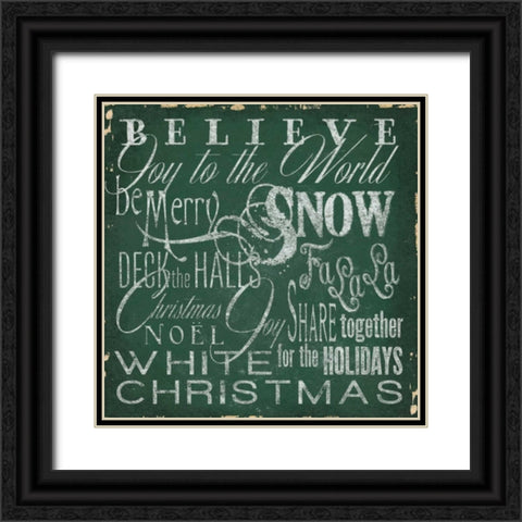 Holiday Type IV Black Ornate Wood Framed Art Print with Double Matting by Medley, Elizabeth