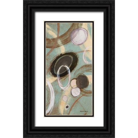 Inside Blue I Black Ornate Wood Framed Art Print with Double Matting by Marcon, Michael