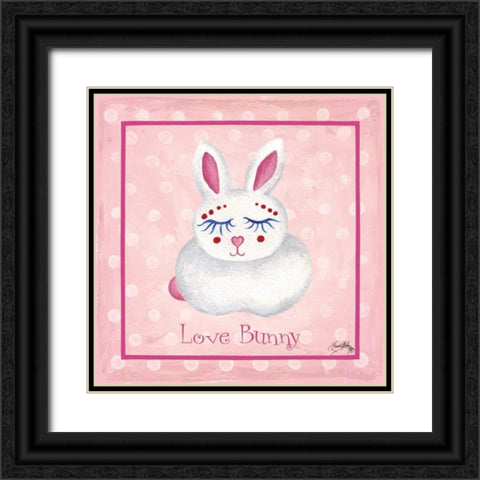 Bunny Black Ornate Wood Framed Art Print with Double Matting by Medley, Elizabeth