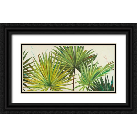 Arte Verde II Black Ornate Wood Framed Art Print with Double Matting by Pinto, Patricia