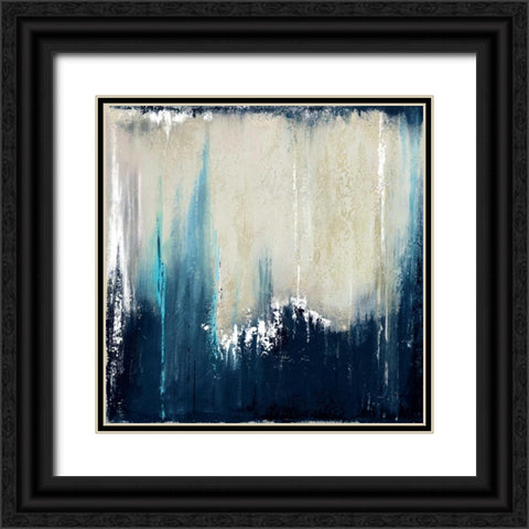 Blue Illusion I Black Ornate Wood Framed Art Print with Double Matting by Pinto, Patricia