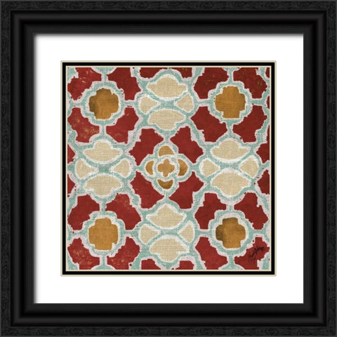 Moroccan Modele I Black Ornate Wood Framed Art Print with Double Matting by Medley, Elizabeth