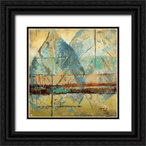 Rain Leaves I Black Ornate Wood Framed Art Print with Double Matting by Pinto, Patricia