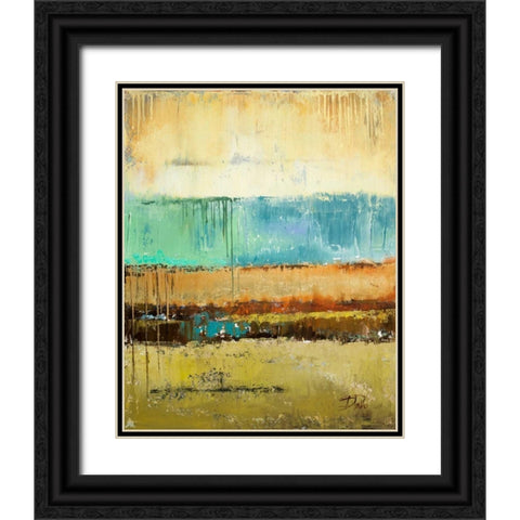 Rain I Black Ornate Wood Framed Art Print with Double Matting by Pinto, Patricia