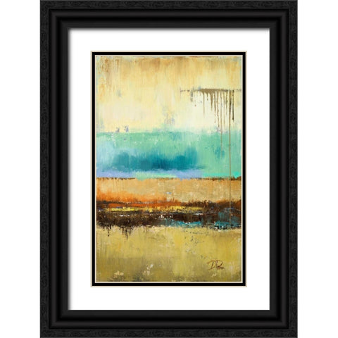 Rain II Black Ornate Wood Framed Art Print with Double Matting by Pinto, Patricia