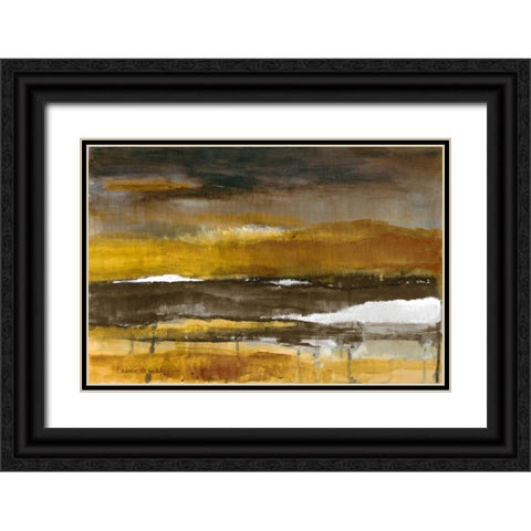 Stratscape in Gold Black Ornate Wood Framed Art Print with Double Matting by Loreth, Lanie