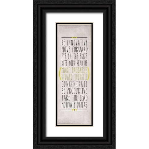 Be Innovative Black Ornate Wood Framed Art Print with Double Matting by Studio, Sd Graphics