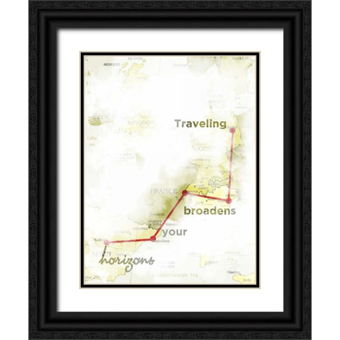 Broaden Horizons Black Ornate Wood Framed Art Print with Double Matting by Studio, Sd Graphics