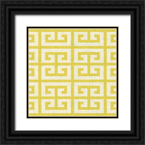 Box Pattern II Black Ornate Wood Framed Art Print with Double Matting by SD Graphics Studio