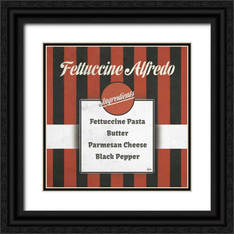 Italian Recipe I Black Ornate Wood Framed Art Print with Double Matting by Metz, Andi