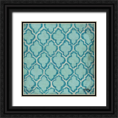 Aquatic Modele II Black Ornate Wood Framed Art Print with Double Matting by Medley, Elizabeth