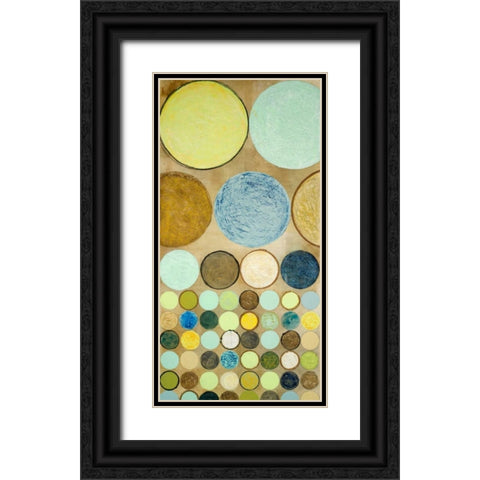 Spring Dots I Black Ornate Wood Framed Art Print with Double Matting by Marcon, Michael
