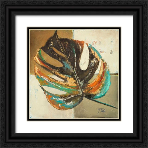 Contemporary Leaves II Black Ornate Wood Framed Art Print with Double Matting by Pinto, Patricia