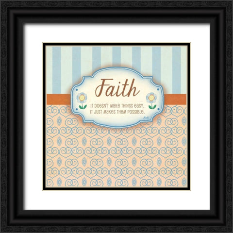Faith Black Ornate Wood Framed Art Print with Double Matting by Metz, Andi