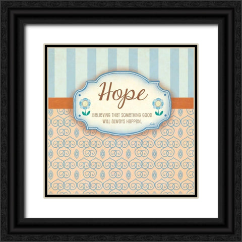 Hope Black Ornate Wood Framed Art Print with Double Matting by Metz, Andi